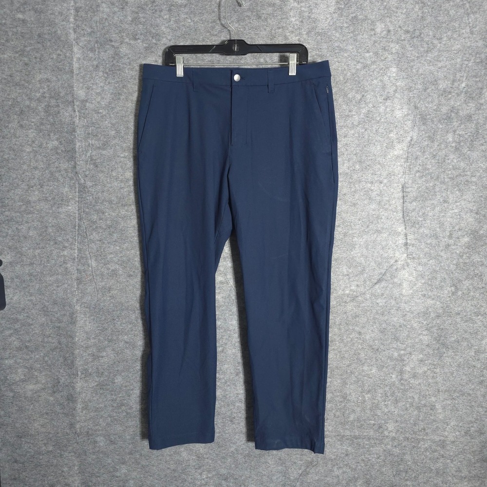 Lululemon Commission Pant Classic Mens 34 Navy Warpstreme Chino Trousers LM5AR2S